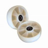 PT Steer Wheel White Nylon Ø180mm x 50mm x 20mm Bore (Pack of 2)
