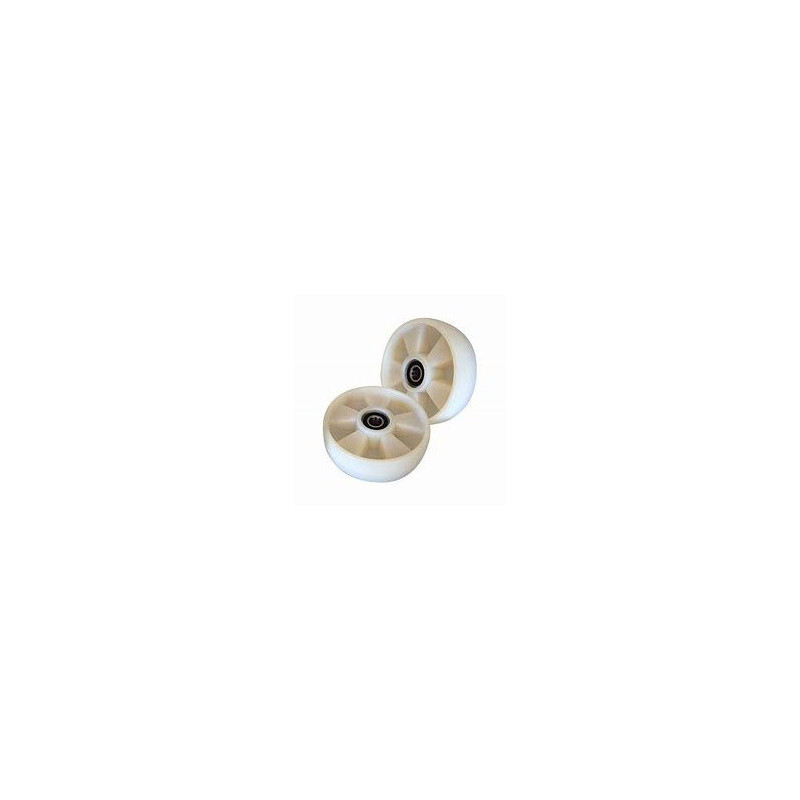 PT Steer Wheel White Nylon Ø200mm x 50mm x 20mm Bore (Pack of 2)
